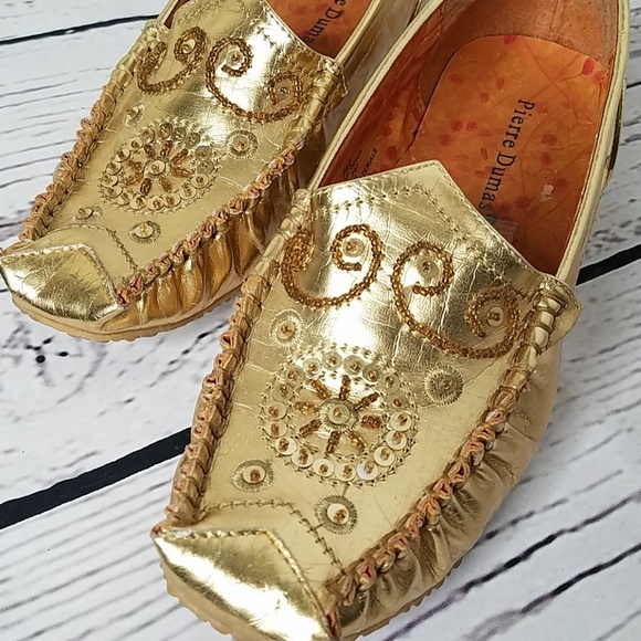 💜-PIERRE DUMAS | NOENI GOLD LOAFERS - Picture 6 of 7